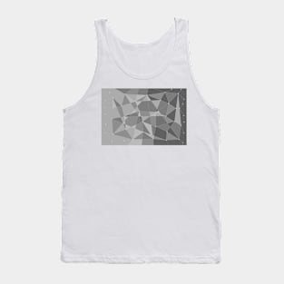 Abstract random geometric pattern grey Tank Top